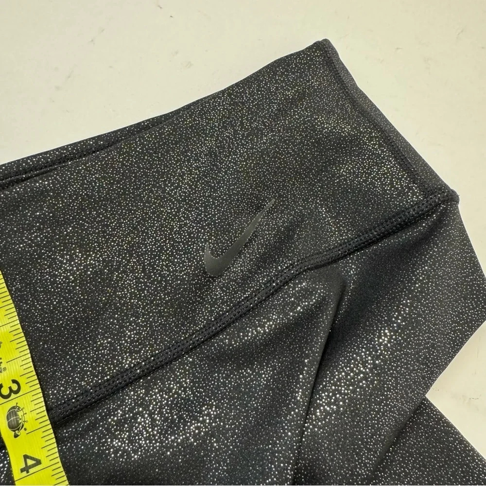 Nike Dri Fit Shimmer Black Leggings Size Medium - Picture 8 of 10